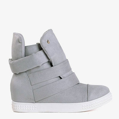 Biele a šedé tenisky s klinom na vnútorné použitie Brisbane - Obuv