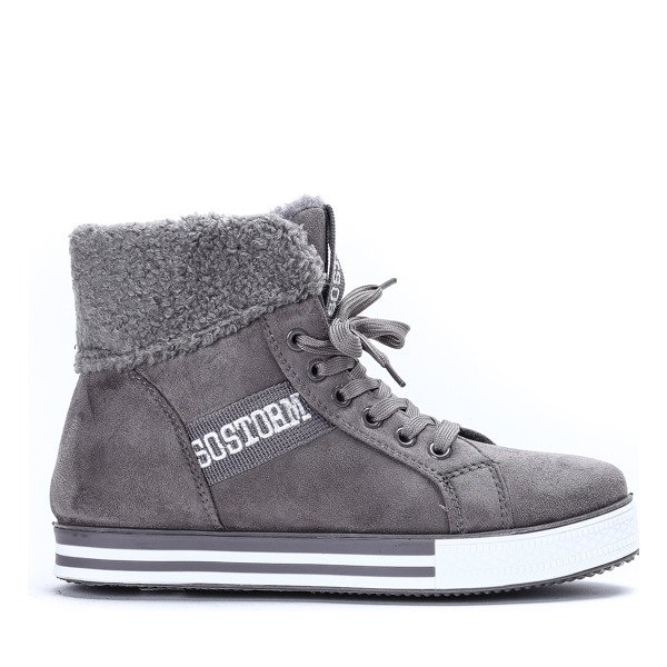 Szare buty sportowe Charlee - Obuwie