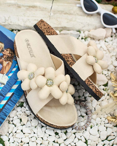 Royalfashion Dámske žabky Polidda Flower Strap