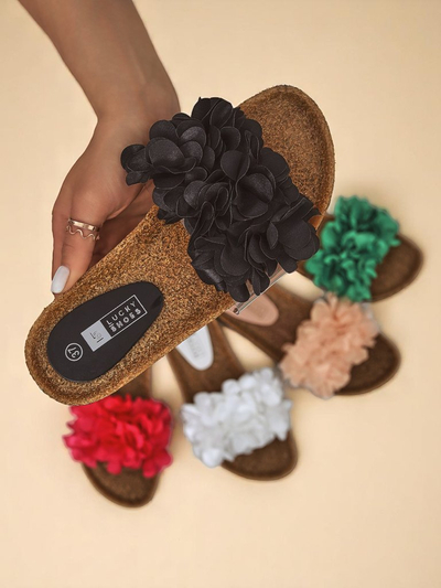 Royalfashion Ženski natikači s cvetlicami Flora Soft