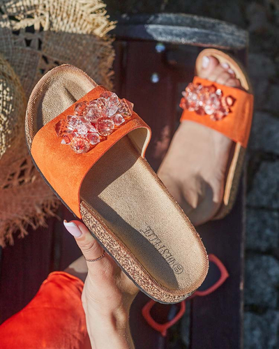 Royalfashion Dámske žabky Villo s kamienkami