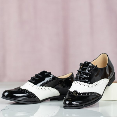 Černo bílé boty v retro stylu Chaplin - Obuv 1