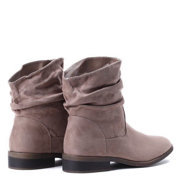 Brązowe botki Peggy- Obuwie