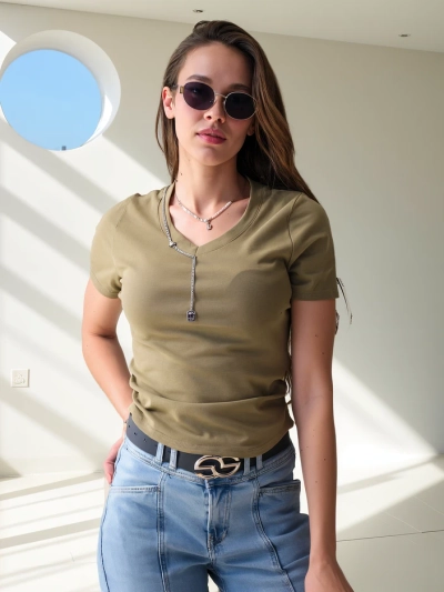 Royalfashion Dámsky bavlnený crop top