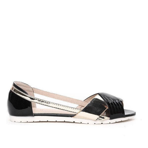 Černé balerínové boty vyrobené z ekologické kůže Athalia - obuv 1