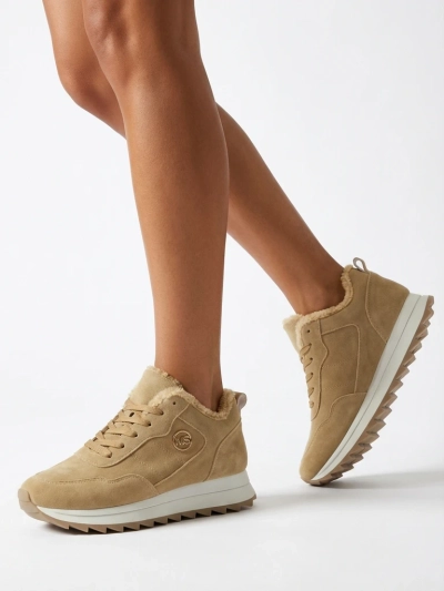 Royalfashion Svetlohnedá dámska zateplená športová obuv Lahho