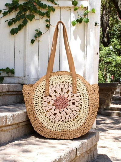 Royalfashion Slamková dámska taška Flora Grande