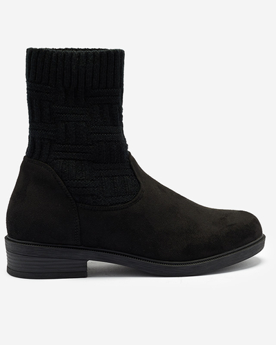 OUTLET Čierne dámske čižmy s elastickým zvrškom Asencion - Obuv