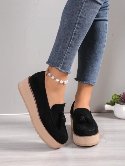 Royalfashion Dámske mokasíny na klinovom podpätku Ogalda