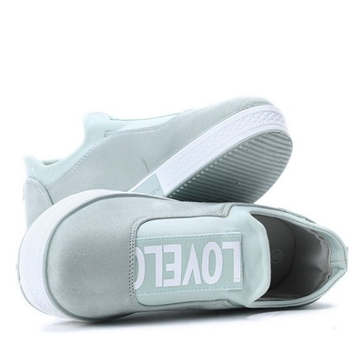 Miętowe slip on Callie - Obuwie