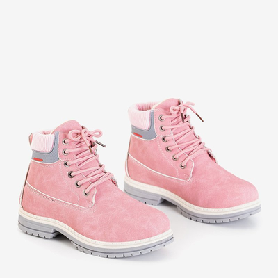 OUTLET Ružové dámske zateplené topánky Triniti - Topánky