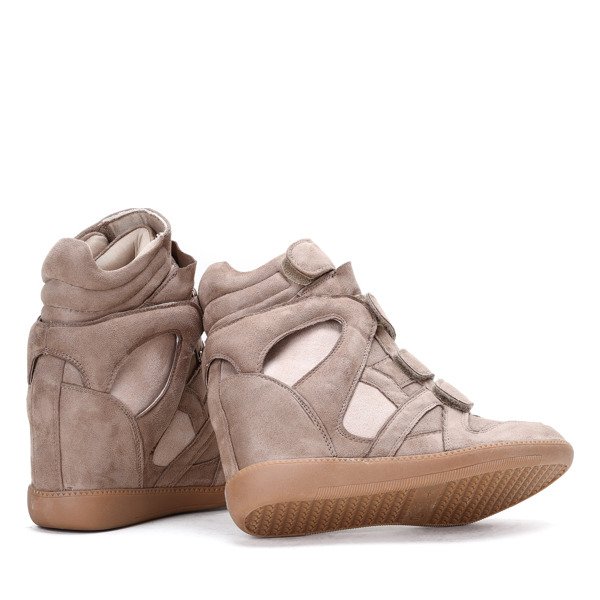 Světle hnědé klínové tenisky Barbra - Obuv