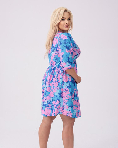 Royalfashion Dámske šaty po kolená s potlačou PLUS SIZE