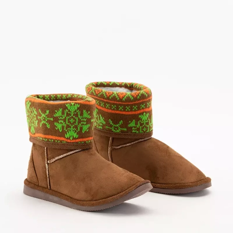 OUTLET Svetlohnedé snehule pre deti od Snowii - Obuv