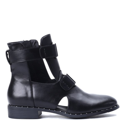 Czarne workery Nessy- Obuwie