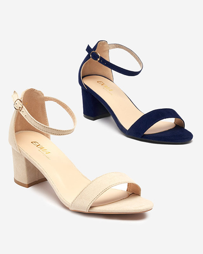 Béžové dámske sandále na stĺpiku Nelino - Obuv