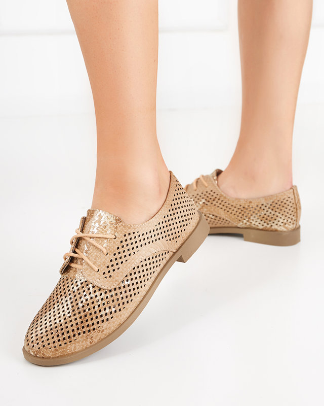 Hnedé dámske ažúrové topánky Kotniso - Obuv