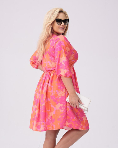 Royalfashion Dámske šaty po kolená s potlačou PLUS SIZE