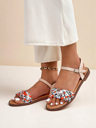 Royalfashion Ženski sandali s ploskim podplatom ColorStrap