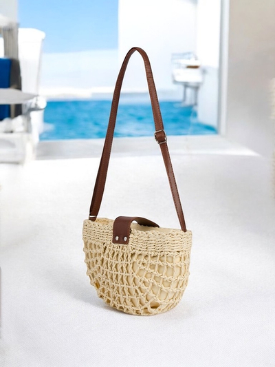 Royalfashion Malá slamená kabelka pre ženy Boho Mini