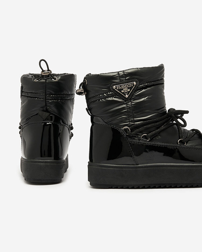 Royalfashion Dámske slip-on čižmy a'la snow boots v čiernej farbe Nevsone