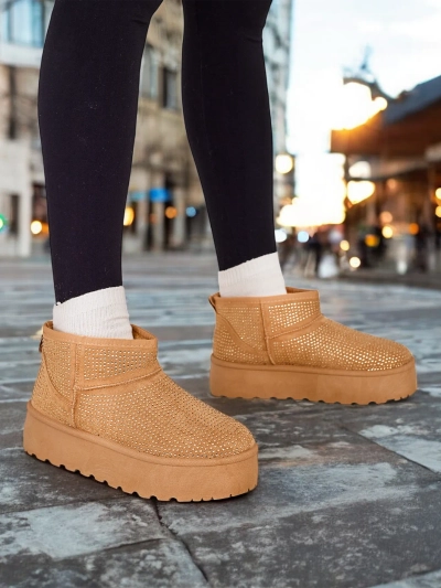Royalfashion Beige ženské snehule a'la UGGs Corob