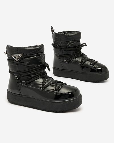 Royalfashion Dámske slip-on čižmy a'la snow boots v čiernej farbe Nevsone