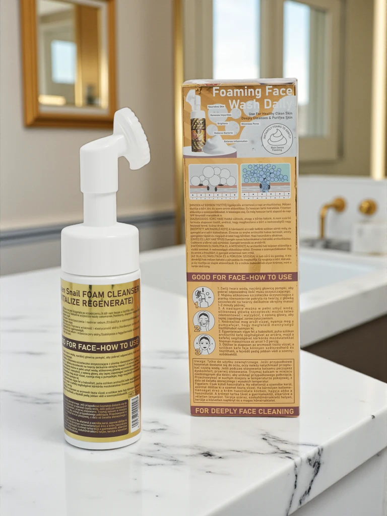 Aurelia Golden Snail Čistilna Pena z Mucin 150ml Luksuzna