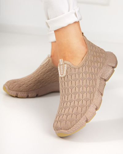 Dámske svetlohnedé nazúvacie tenisky Glaio - obuv