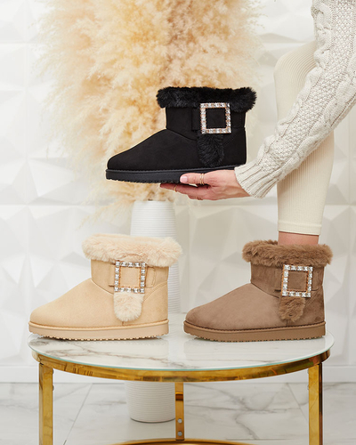 Royalfashion Dámske čižmy a'la snow boots s ornamentom Galaes