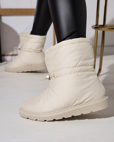 Béžové dámske zateplené topánky a'la snow boots Kaliolen - Obuv