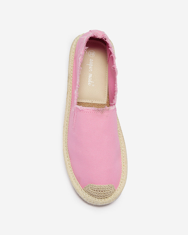 OUTLET Ružové dámske textilné espadrilky Rafiela - Obuv
