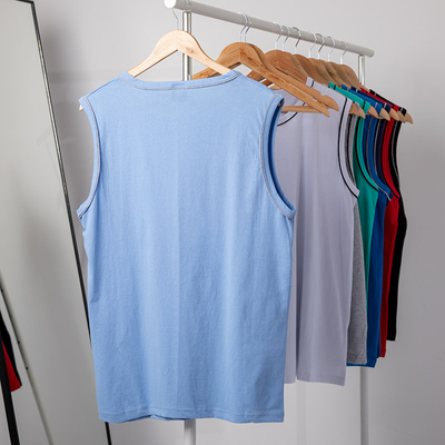 Pánska svetlo modrá košeľa bez rukávov - oblečenie