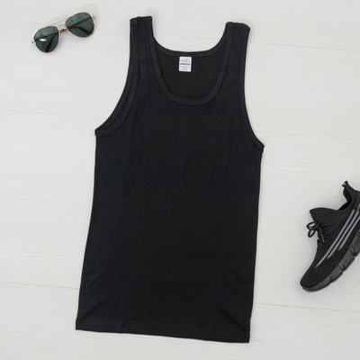 Čierne pánske tričko bez rukávov - oblečenie