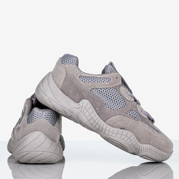 Šedé dámske tenisky s hrubou podrážkou Crisscross - Obuv