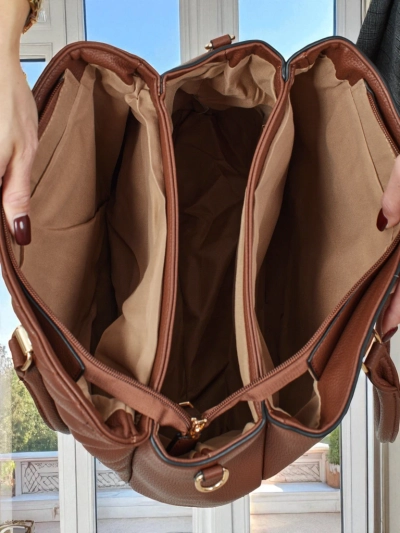 Ženska shopper torbica iz eko usnja z reliefom Corvella