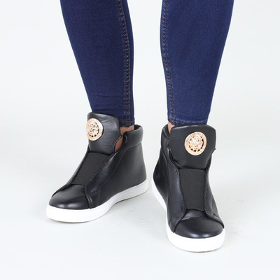 Czarne, sportowe sneakersy Lion- Obuwie