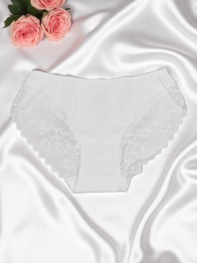 Royalfashion Dámske bavlnené nohavičky s čipkou Pure Lace