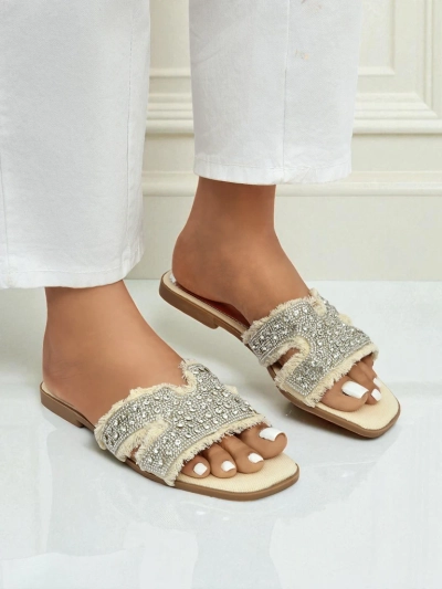 Royalfashion Dámske sandále s kamienkami CrystalEase