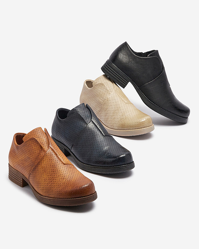 Béžové dámske poltopánky z ekokože Ilioppa- Obuv