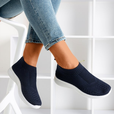 Navy blue slip-on sports shoes Brize - Footwear 1