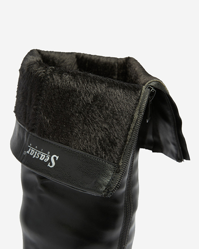 Dámske čižmy pod kolená v čiernej farbe Souve- Footwear