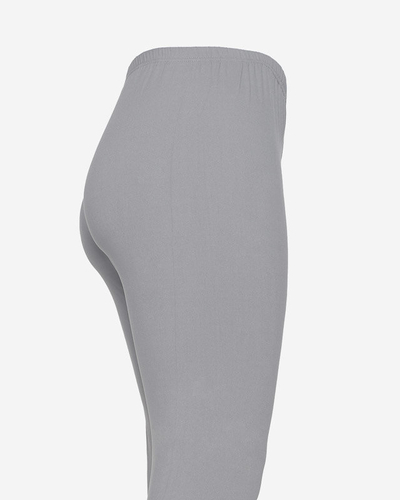 Sivé dámske bambusové legíny PLUS SIZE - Oblečenie