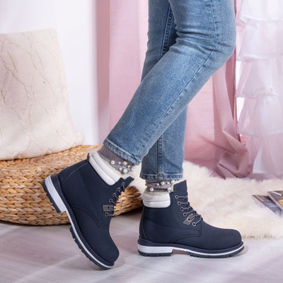 Tmavomodré turistické topánky s izoláciou North Land - Obuv