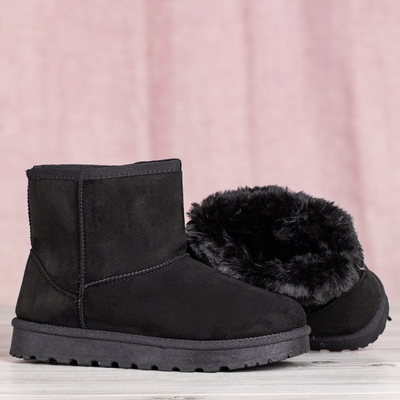 Čierne izolované snehové topánky Maputu - Obuv