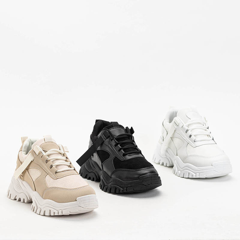 OUTLET Dámska športová obuv tenisky v odtieni ecru Itega - Footwear