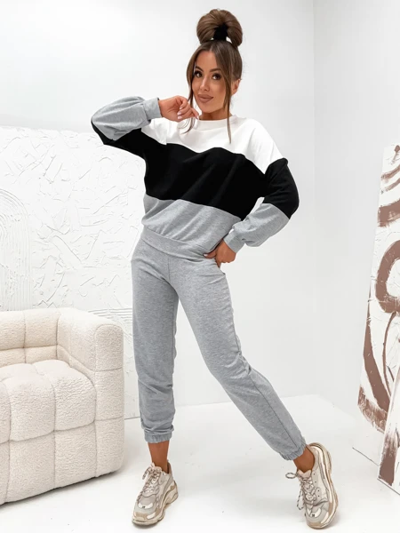 Royalfashion Bombažen Ženski komplet trenirke s črtami ChillFlex