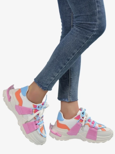 Royalfashion Dámske športové tenisky s gumovými vkladkami Bubble