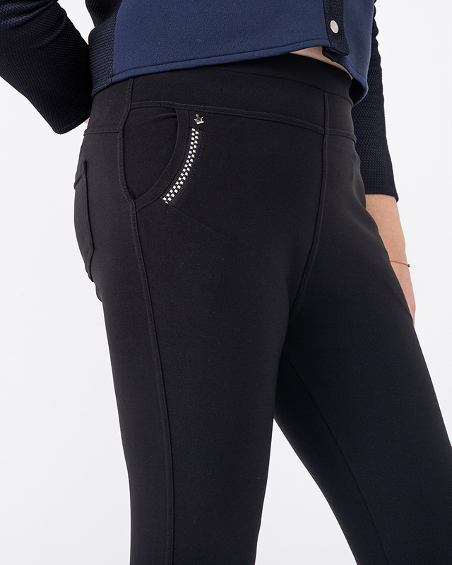 Čierne dámske treginy PLUS SIZE - Oblečenie