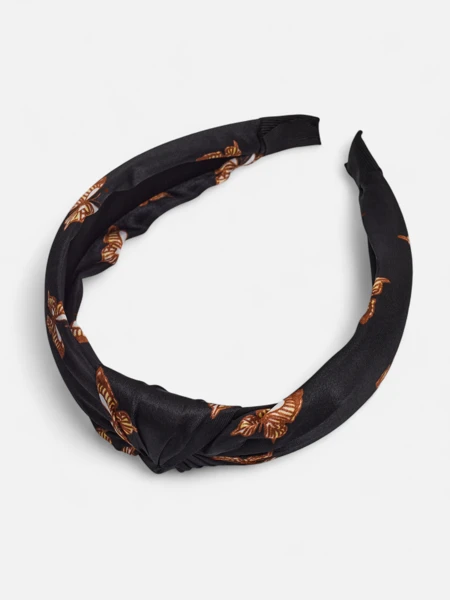 Royalfashion Naglavni trak za lase karirast z metulji Butterfly Weave